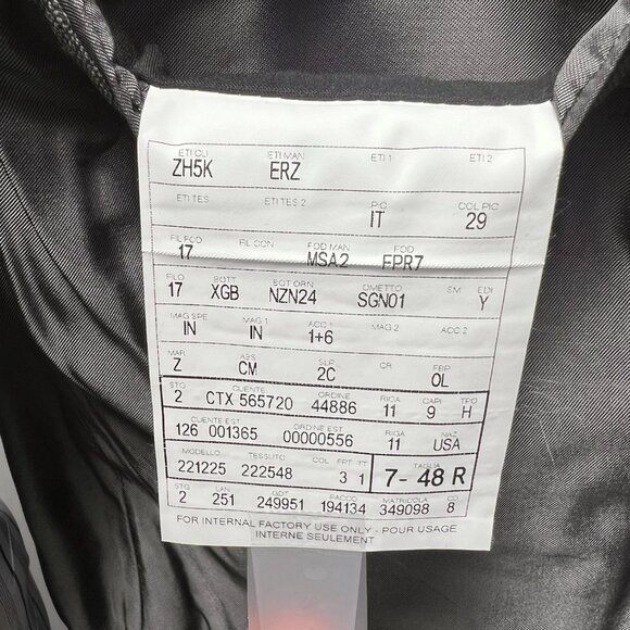 ERMENEGILDO ZEGNA Over Checked Two-Piece Wool Suit Trofeo 600 Gray 48R Italy - Picture 15 of 16